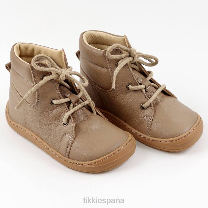 Tikki niños botas descalzas escarabajo gris pardo calzado 0PTB185
