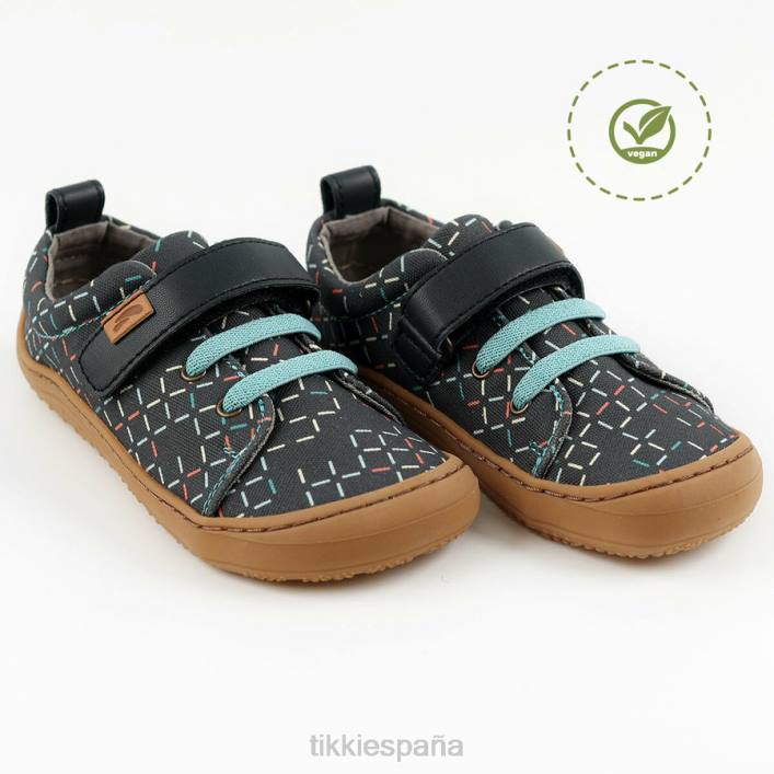 Tikki niños zapatos veganos arlequín líneas calzado 0PTB118